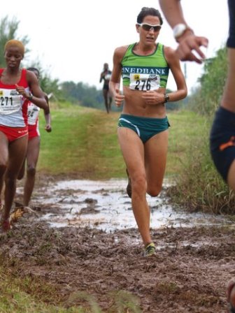 René Kalmer pushing hard in the S.A Cross Country Trials